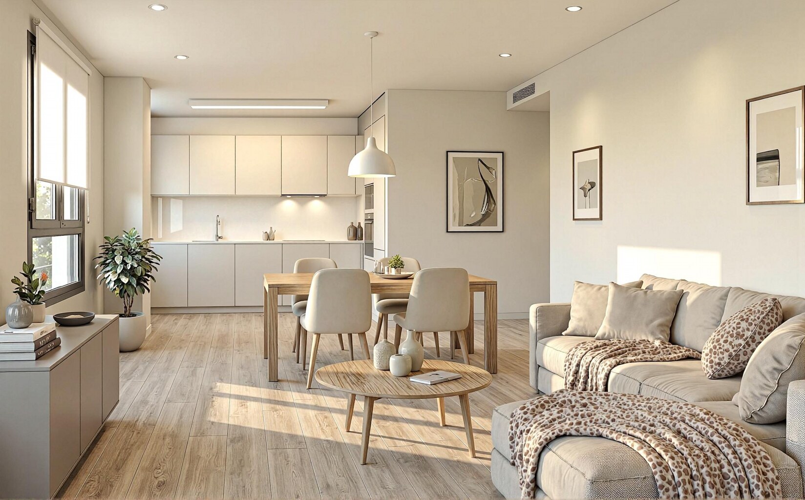 Salón vivienda 2 dormitorios