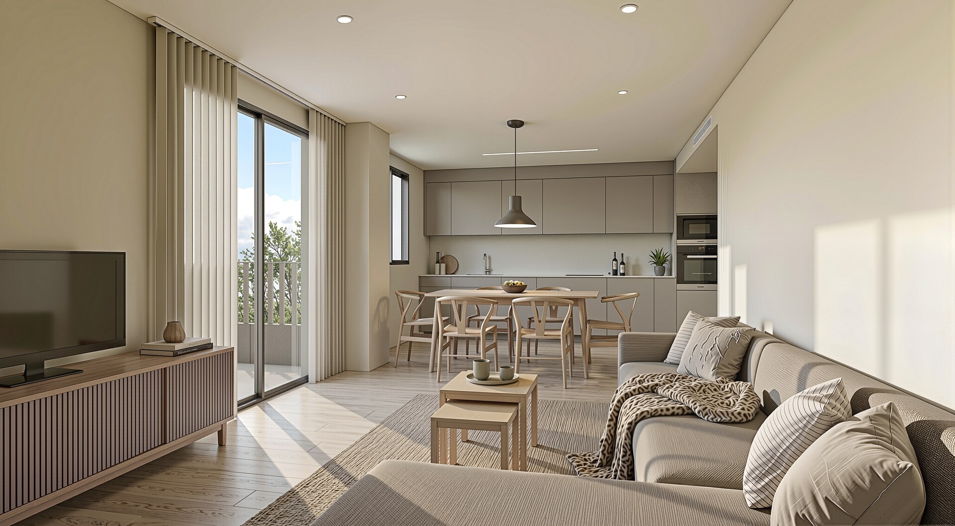 Salón vivienda 3 dormitorios